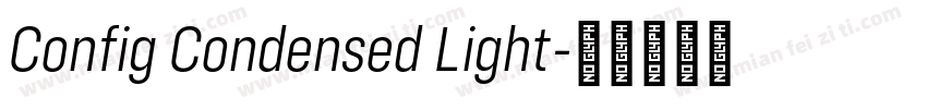 Config Condensed Light字体转换
